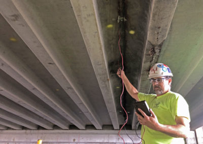 Half-Cell Corrosion Testing Under an Overpass