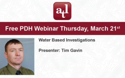 ATL PDH Webinar March 21st: Water-Based Investigations